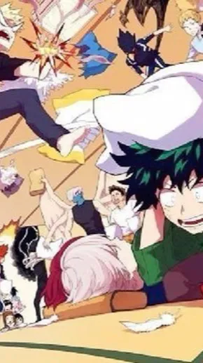 ai character: Mha sleepover! background