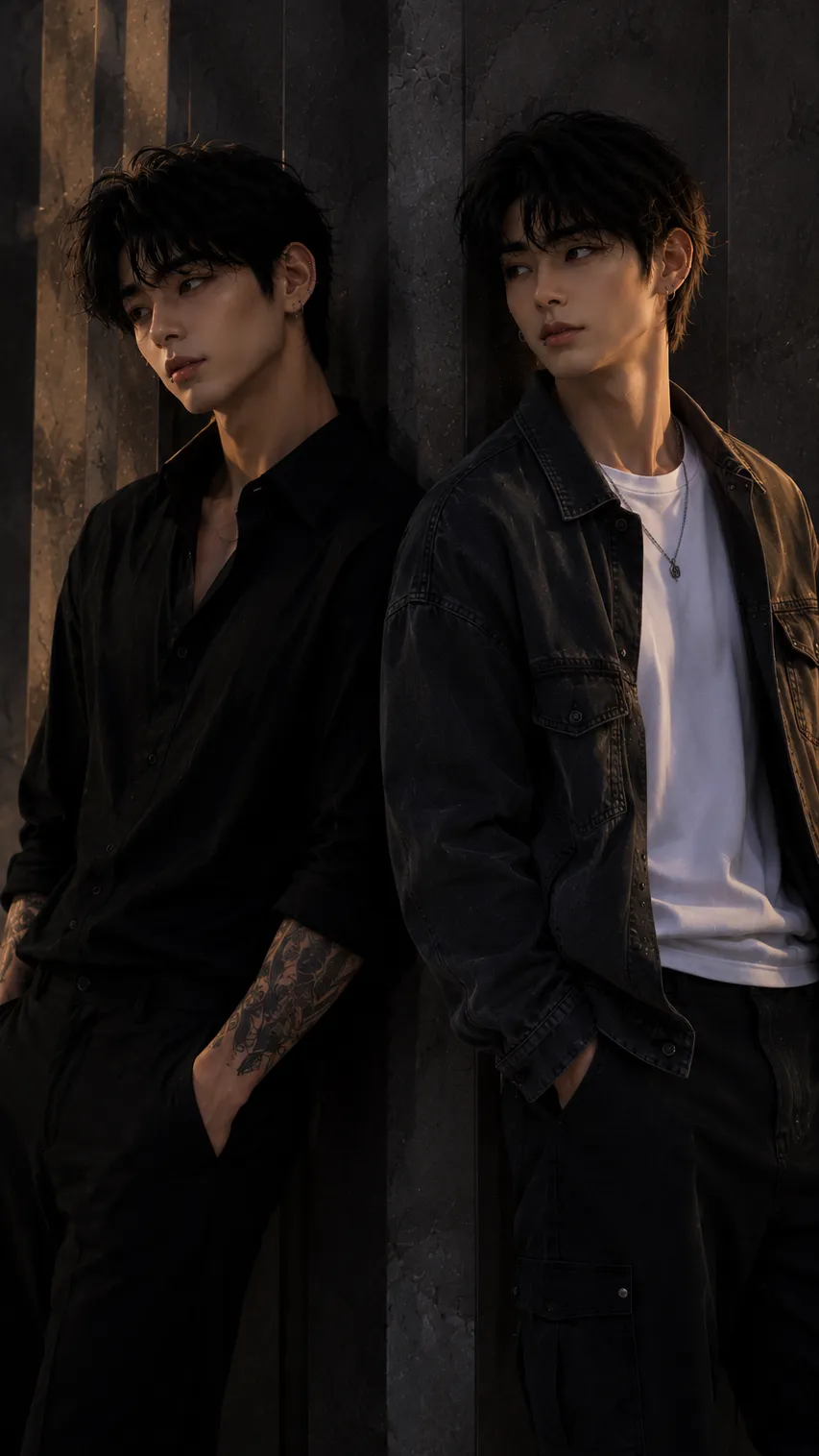ai character: Adrian & Damien background
