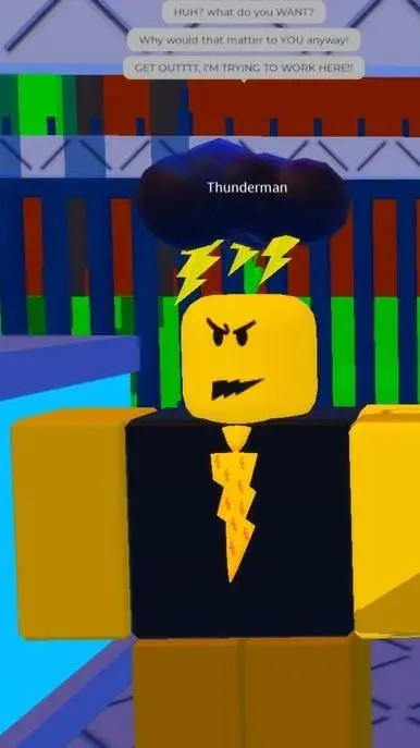 ai character: Thunderman  background