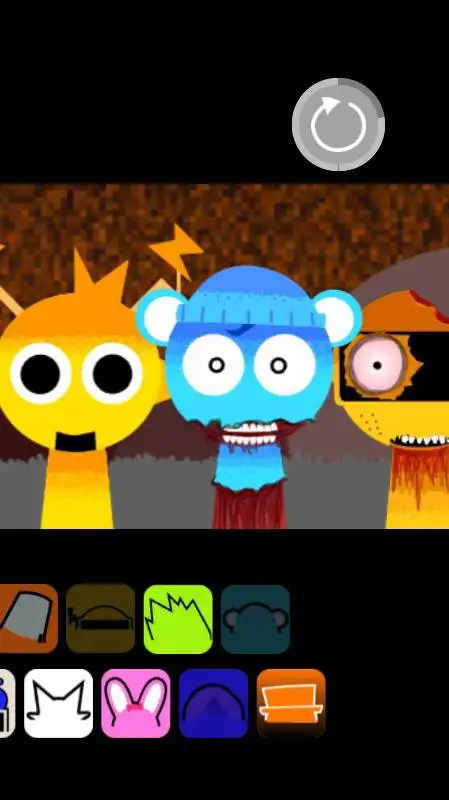 ai character: sky and garnnold  background