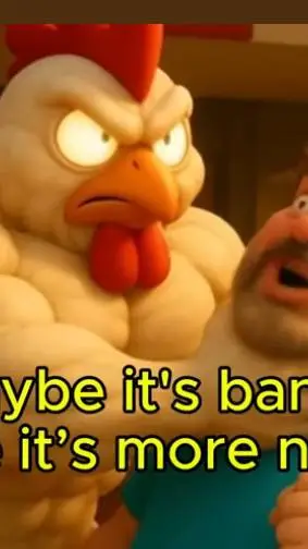 ai character: stronged AI chicke background