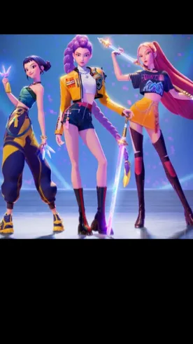 ai character: Huntrix Sleepover background