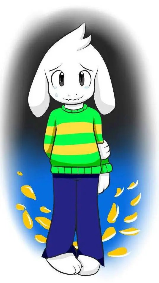 ai character: Asriel and the mob background