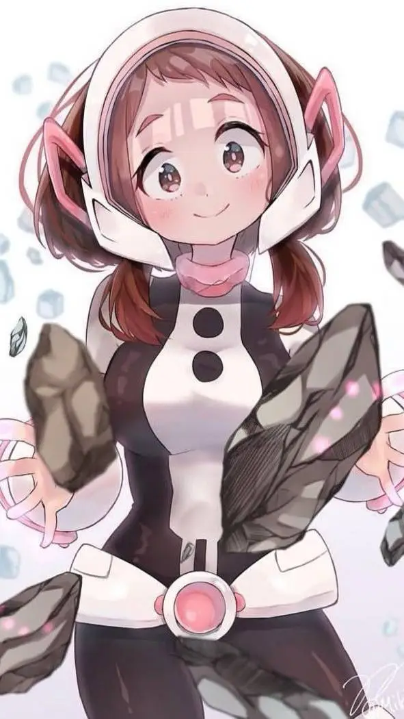 ai character: ochaco uraraka background