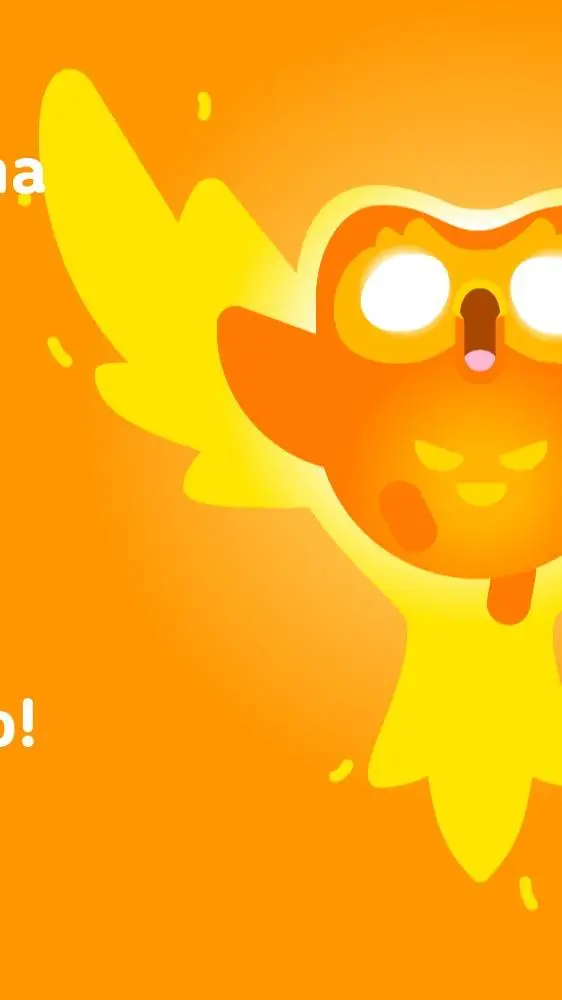 ai character:  Duolingo  background