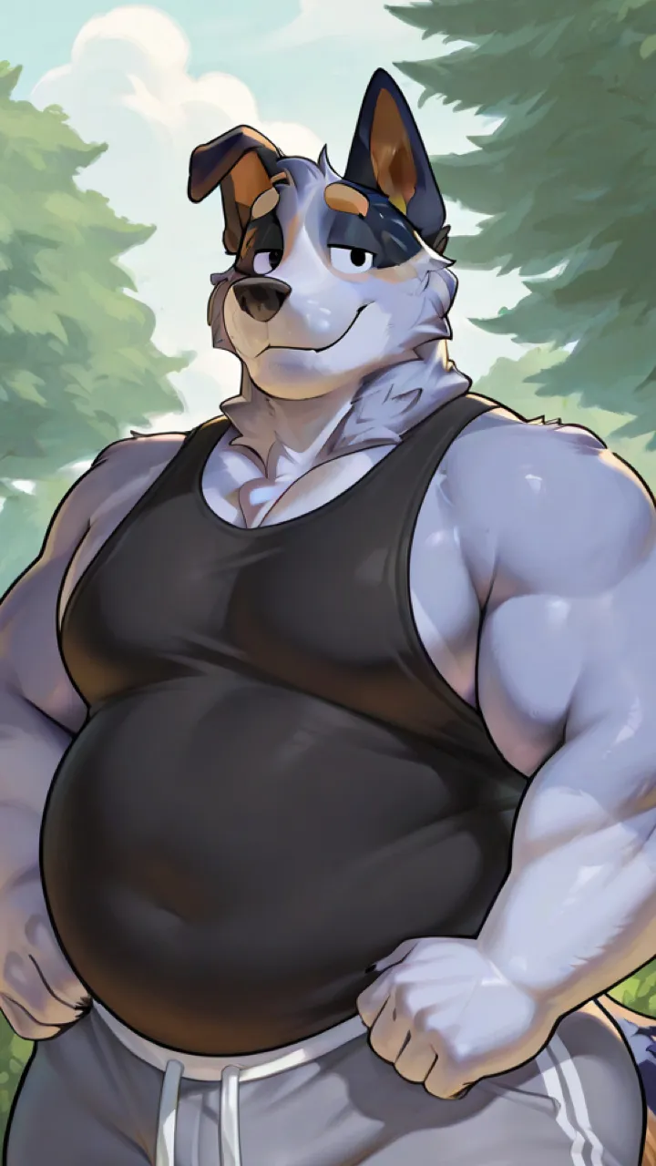 ai character: Stripe Heeler  background