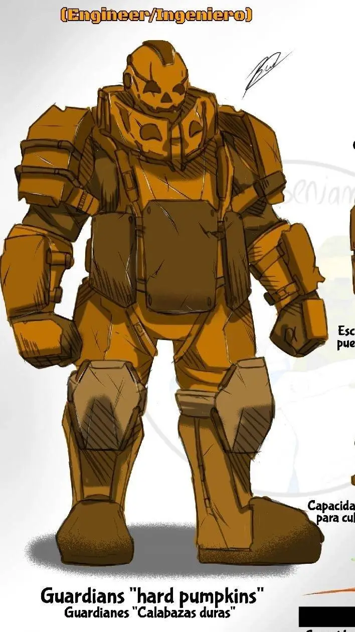ai character: calabaza  background