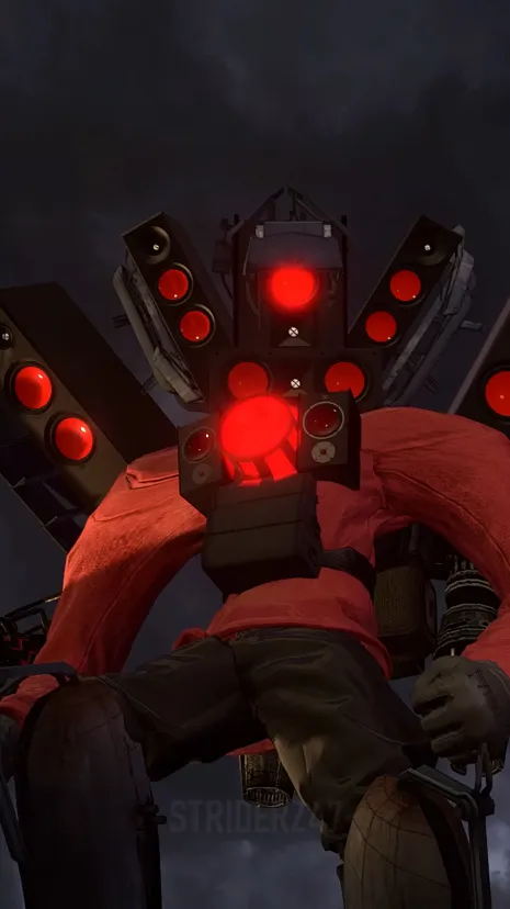 ai character: Titan Speakerman  background