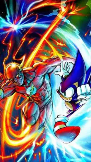 ai character: Flash Vs Sonic background