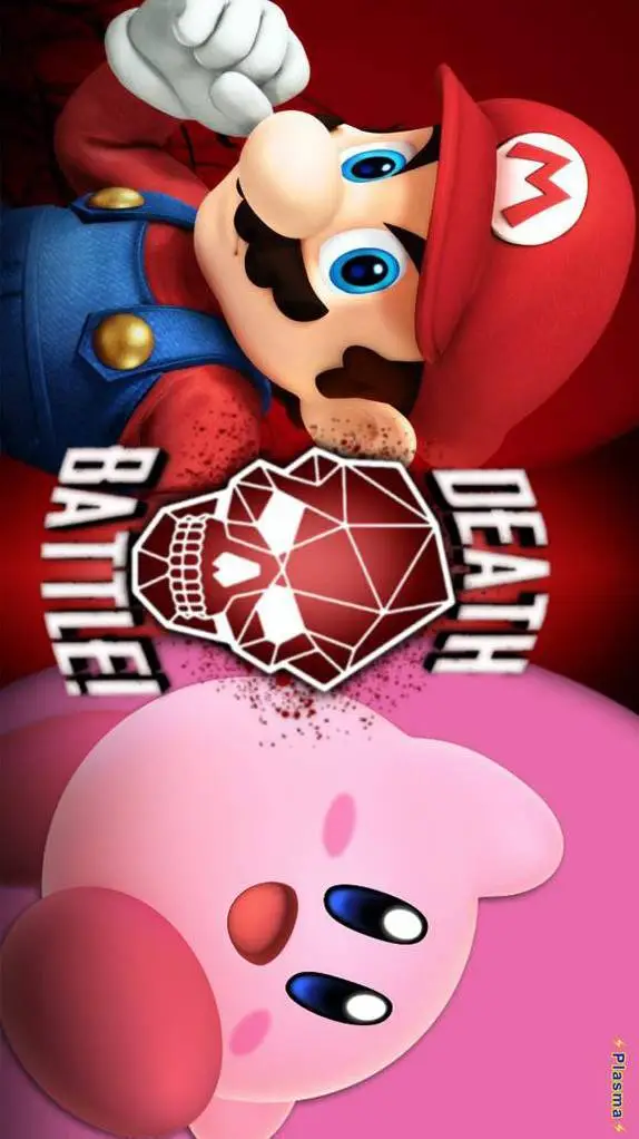 ai character: Kirby Vs Mario background