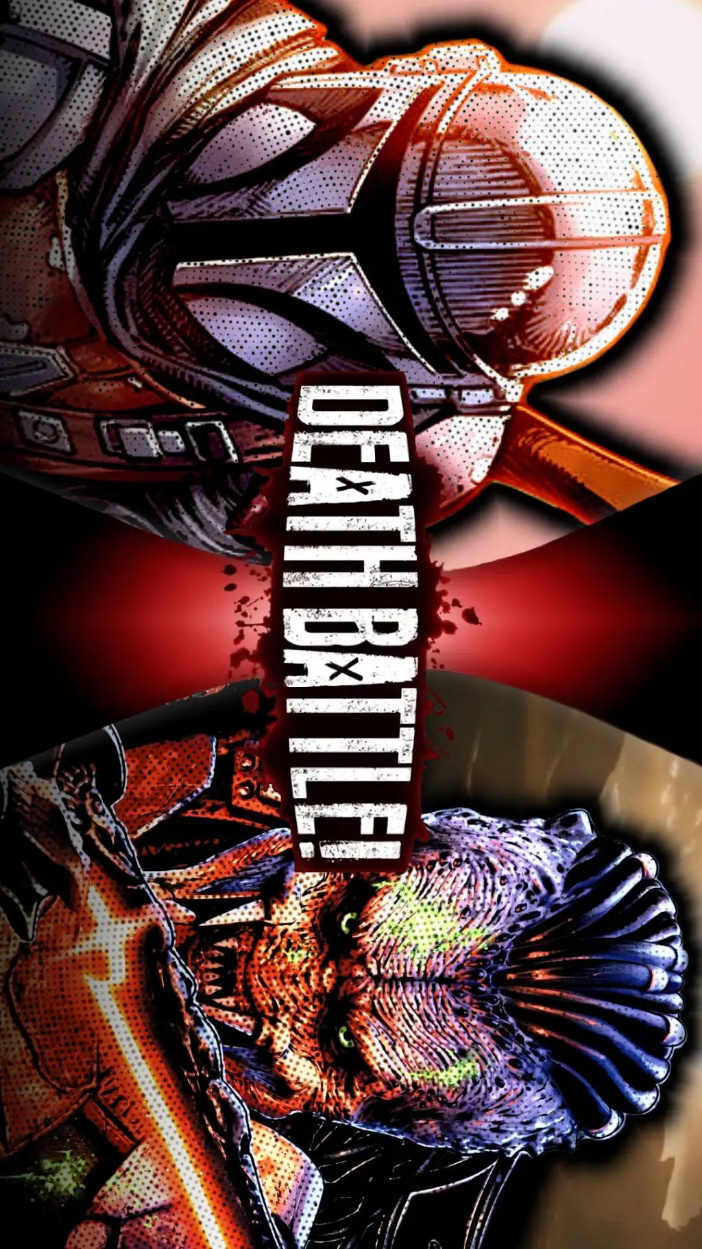 ai character: Din Djarin vs Dek  background