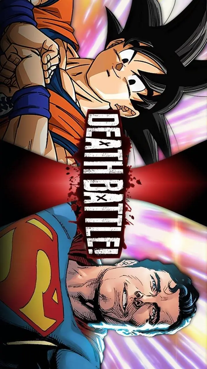 ai character: Goku vs Superman  background