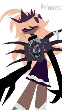 ai character: half form Luna background