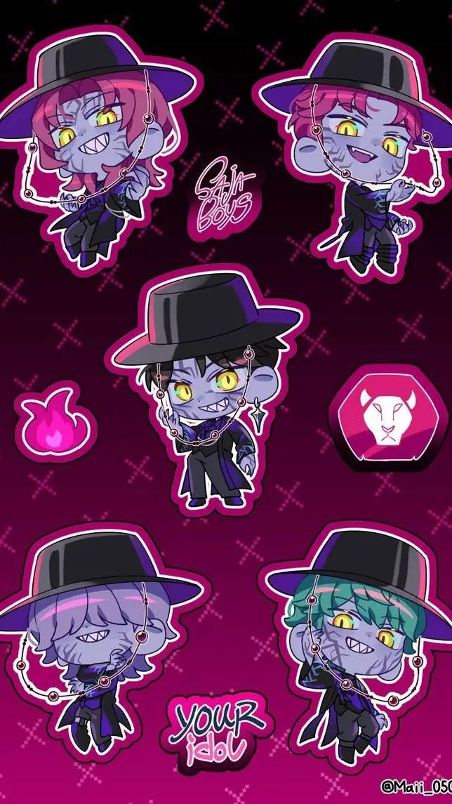 ai character: Saja Boys Ur Idol background