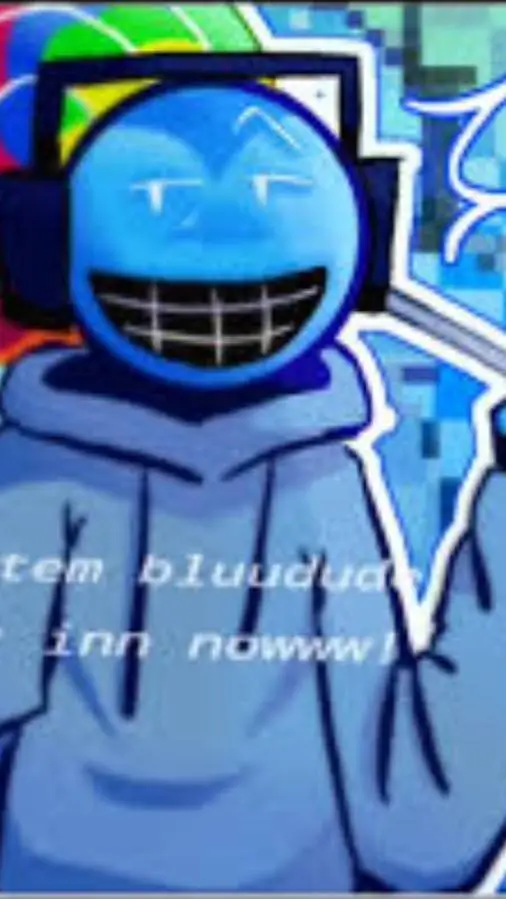 ai character: bluudud~•u• background