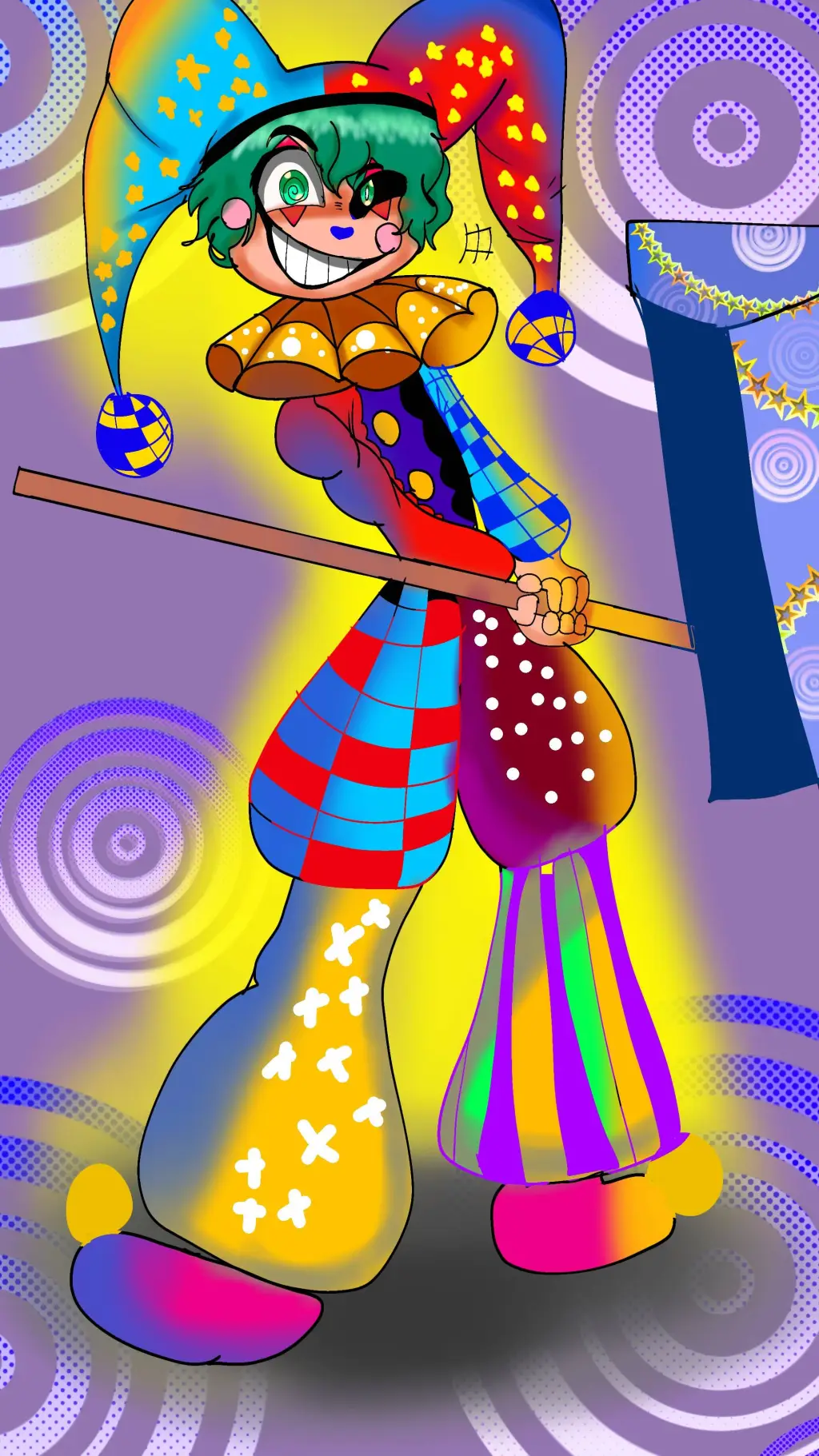 ai character: Krusty Calígula background