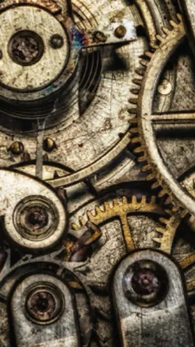 ai character: Time warp machine background