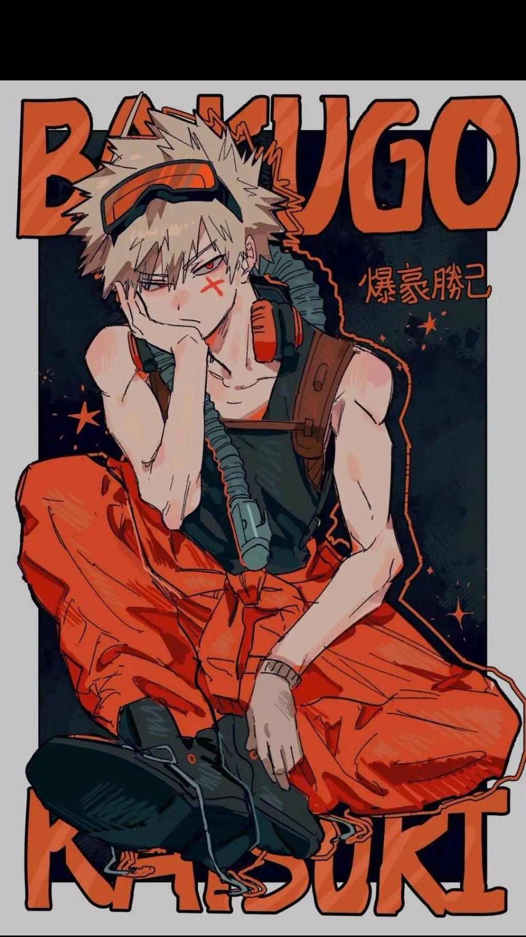 ai character: Katsuki Bakugo  background