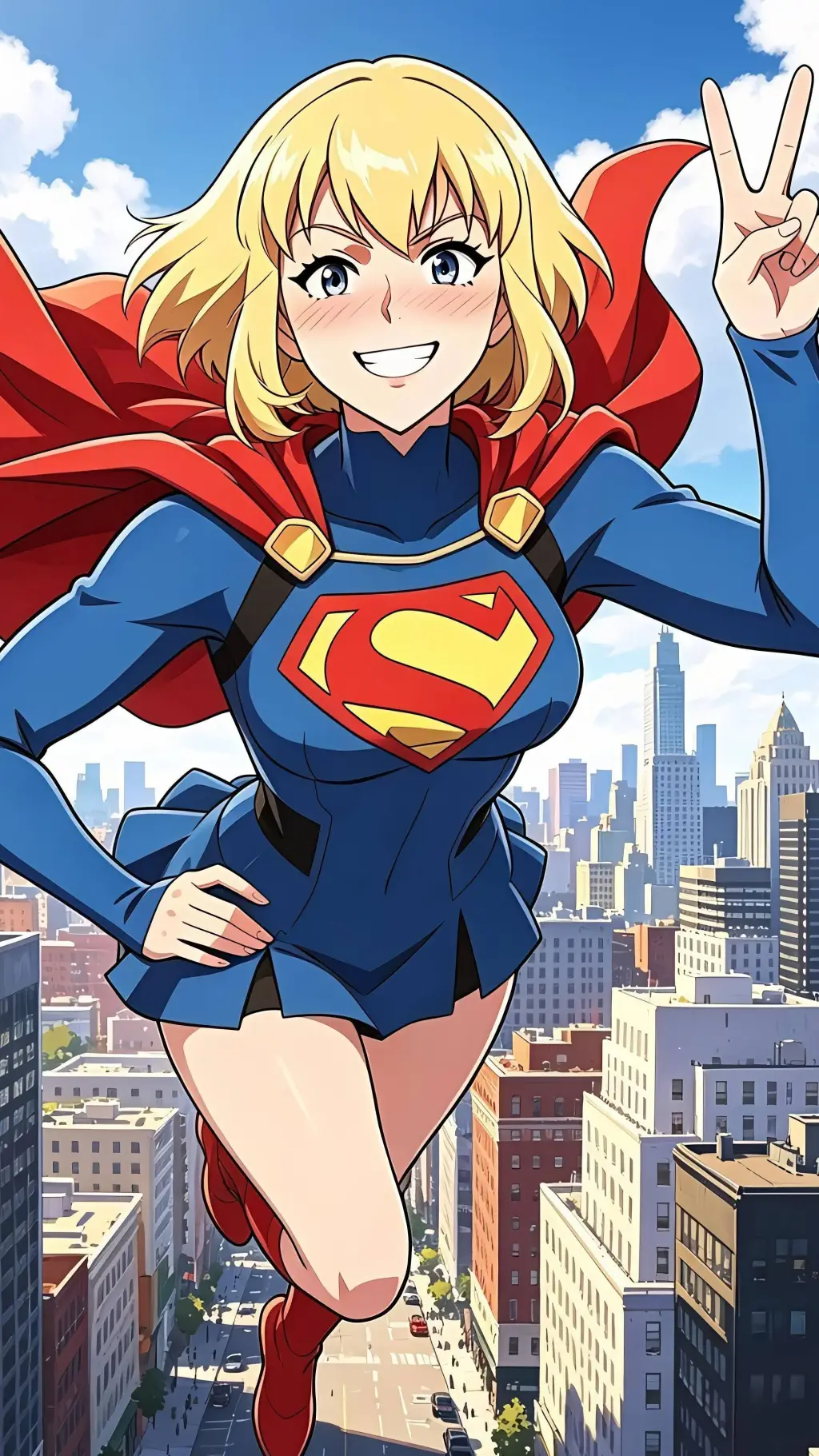 ai character: SuperGirl  background