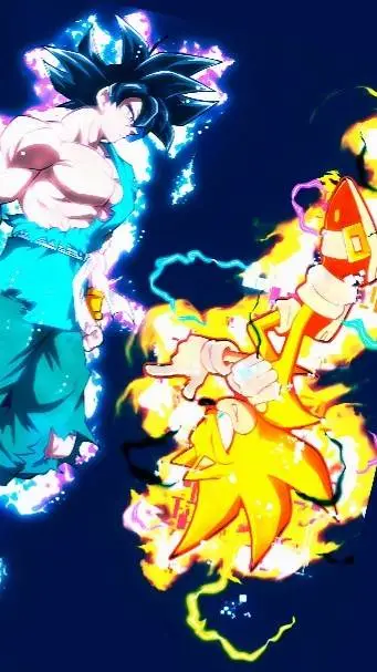 ai character: sonic vs goku background