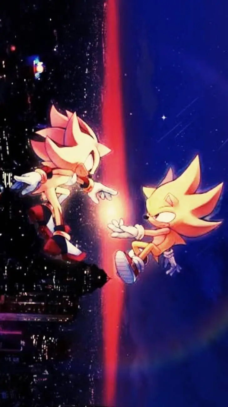 ai character: sonic vs shadow  background