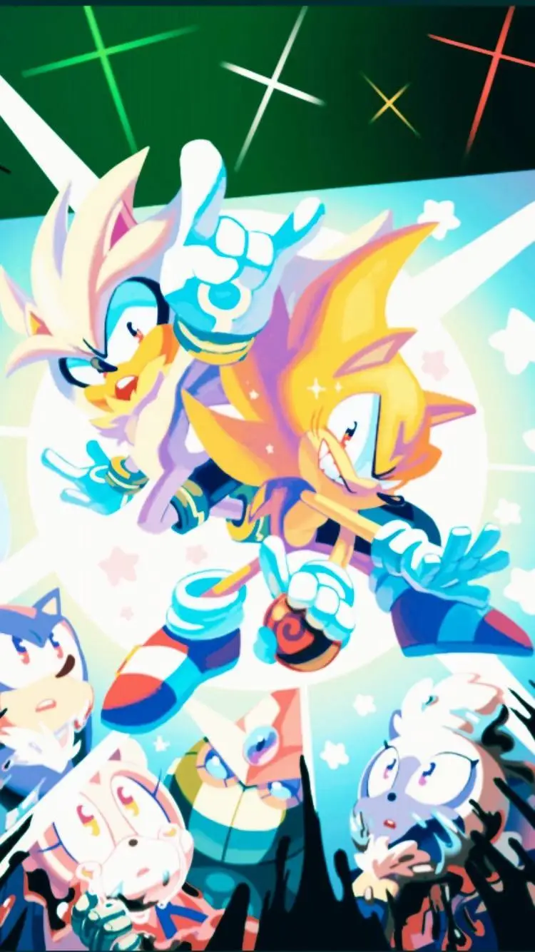 ai character: sonic vs neo metal background