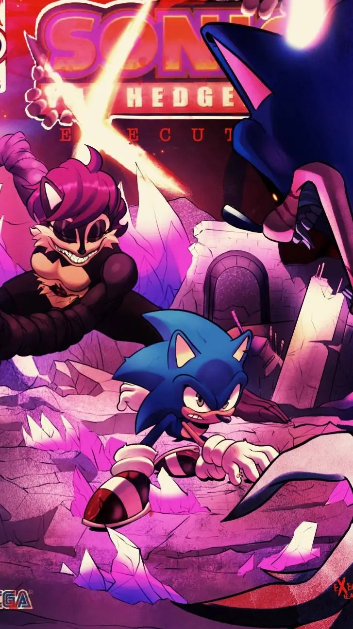 ai character: sonic execution  background