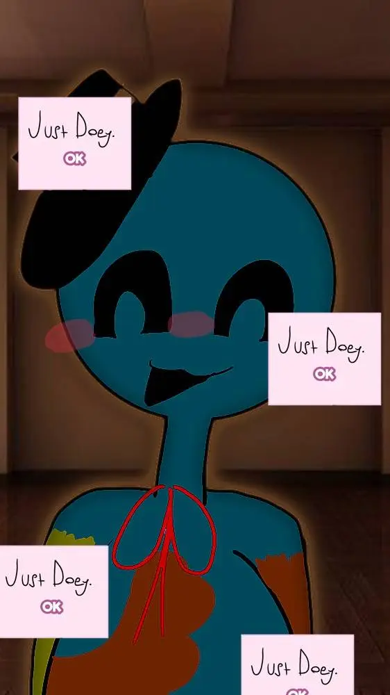 ai character: Just Doey.  background