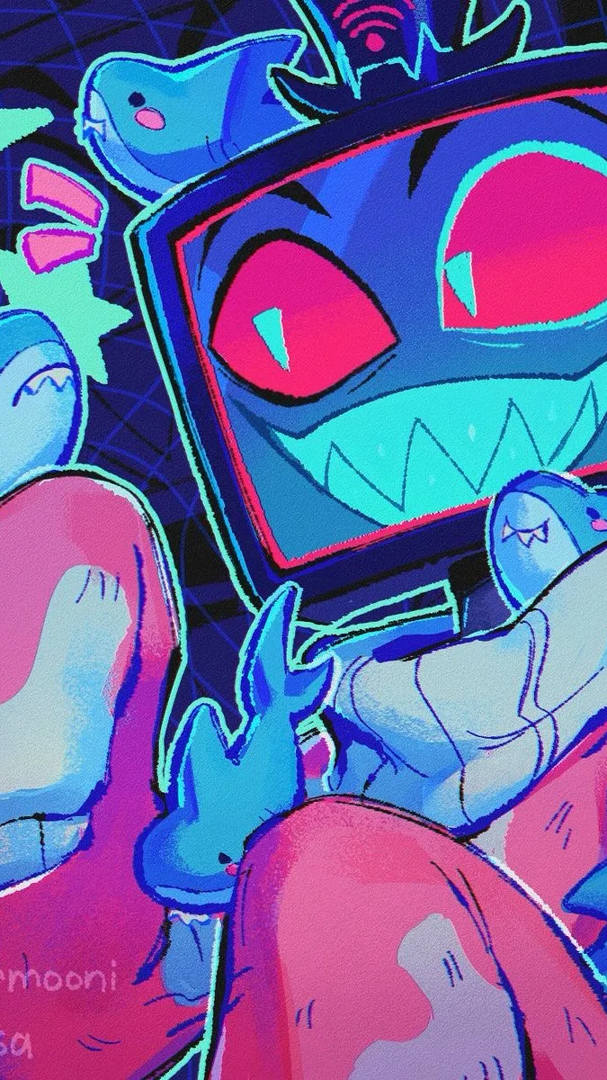 ai character: ༺ღ༒ vox ༒ღ༻ background