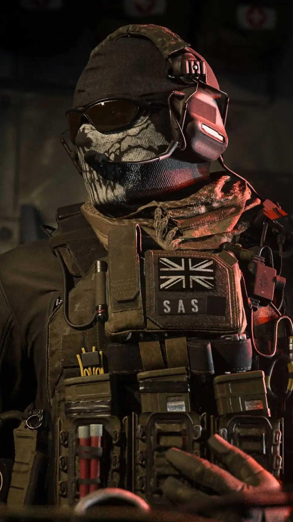 ai character: Ghost (Cod) background