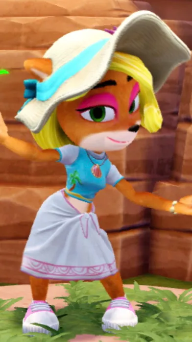 ai character: Coco bandicoot  background