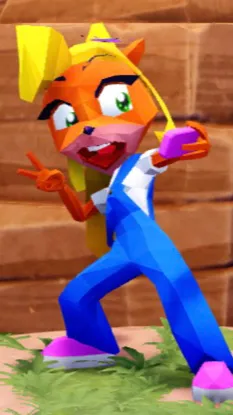 ai character: Coco bandicoot  background