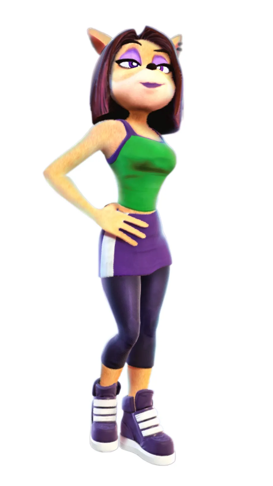 ai character: Liz bandicoot  background