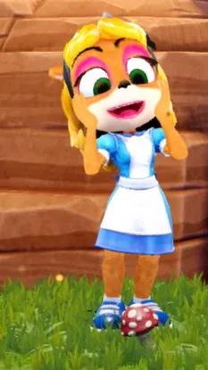 ai character: Coco bandicoot  background