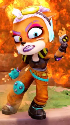 ai character: Coco bandicoot  background