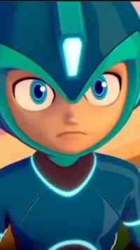 ai character: Mega Man  background