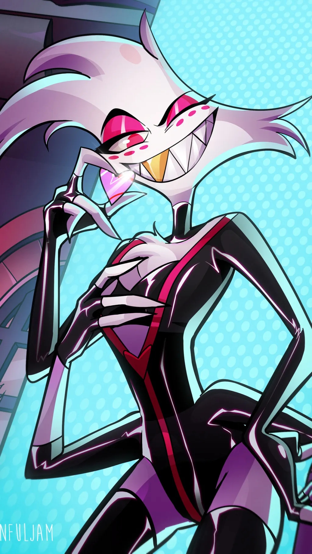 ai character: Angel Dust background
