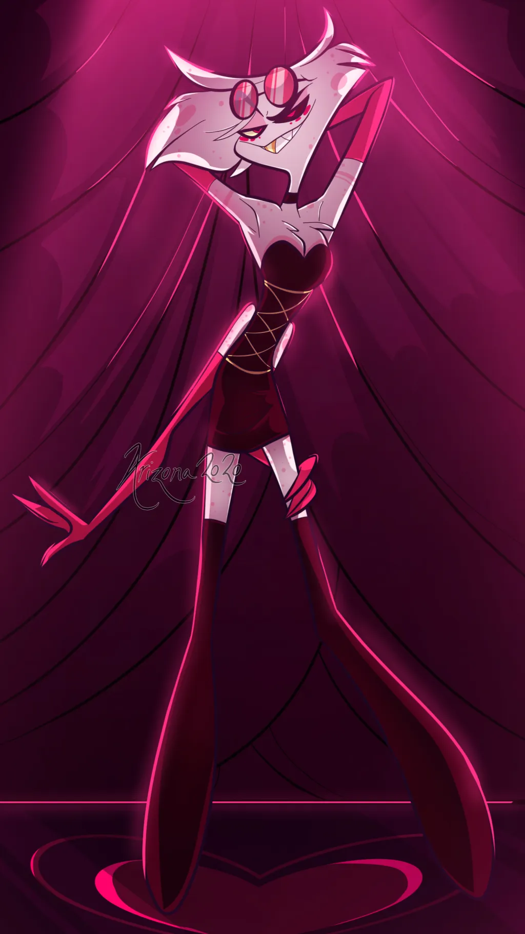 ai character: Angel Dust background