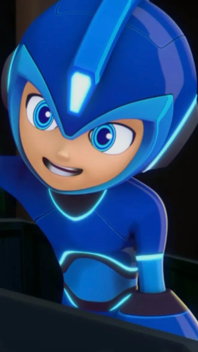 ai character: Mega Man  background