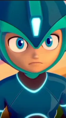 ai character: Mega Man  background