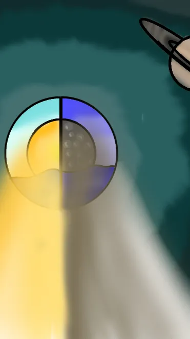 ai character: Sun and moon background