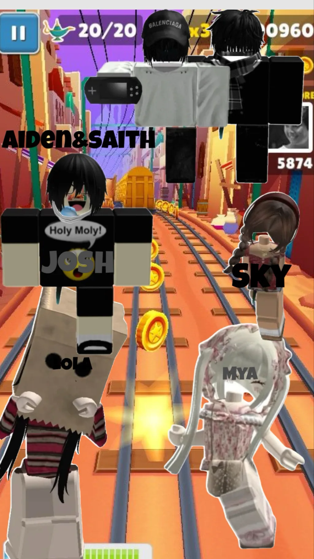 ai character: Roblox Story background