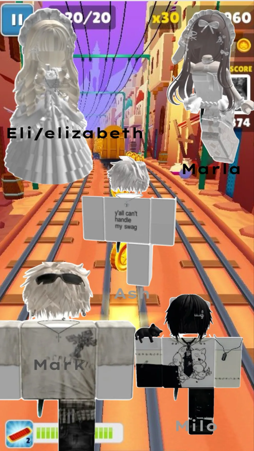 ai character: Roblox Story 3 background