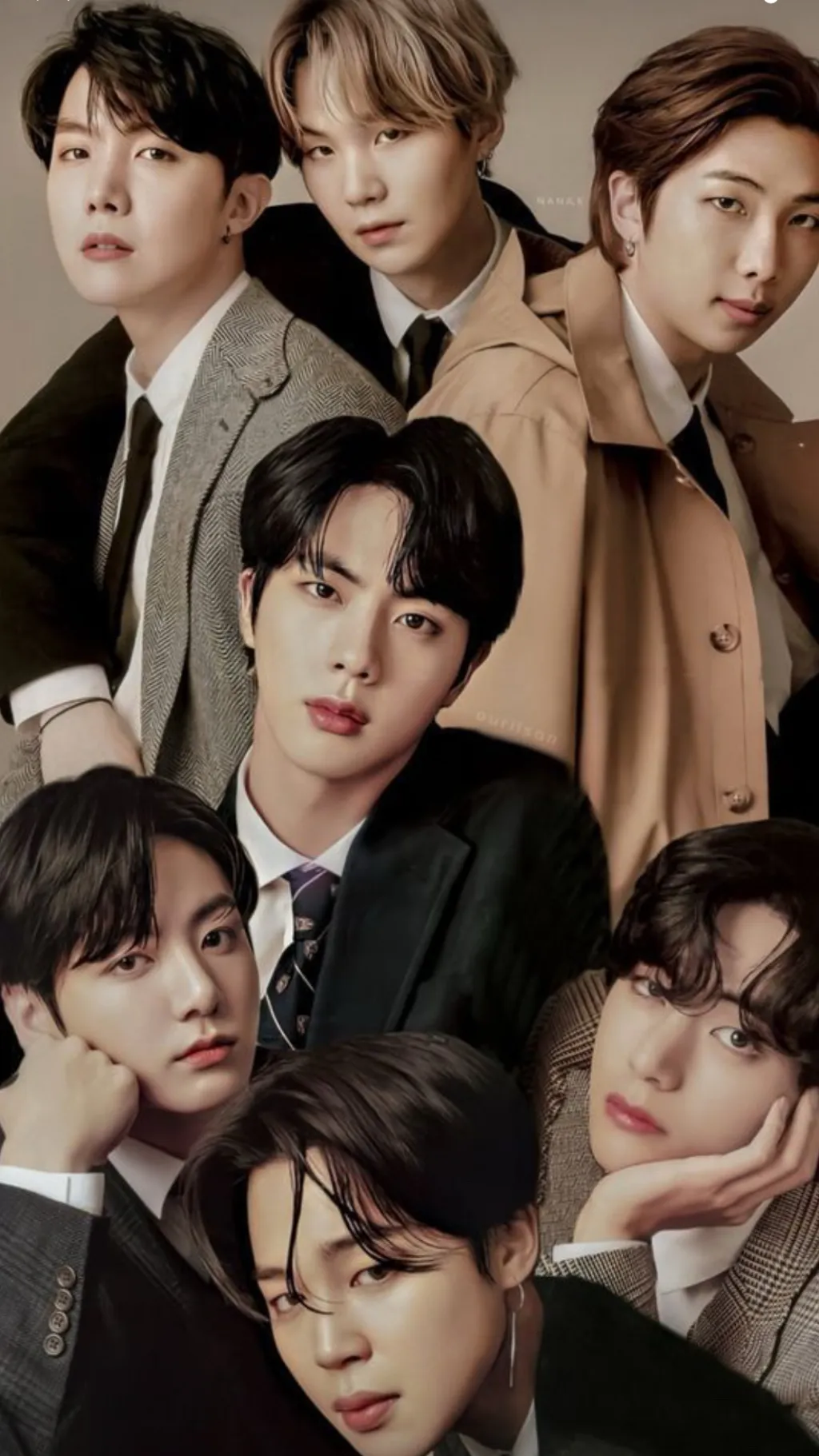 ai character: BTS 💜 background
