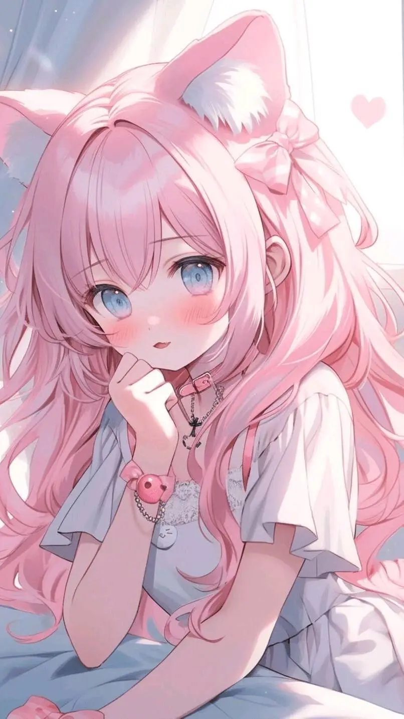 ai character: Jenny hearts background