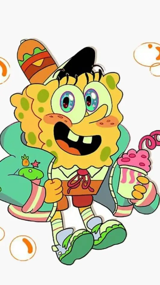 ai character: spongebob  background