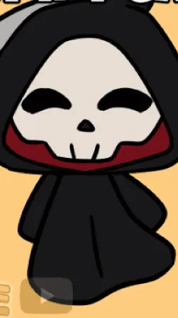 ai character: Grim background