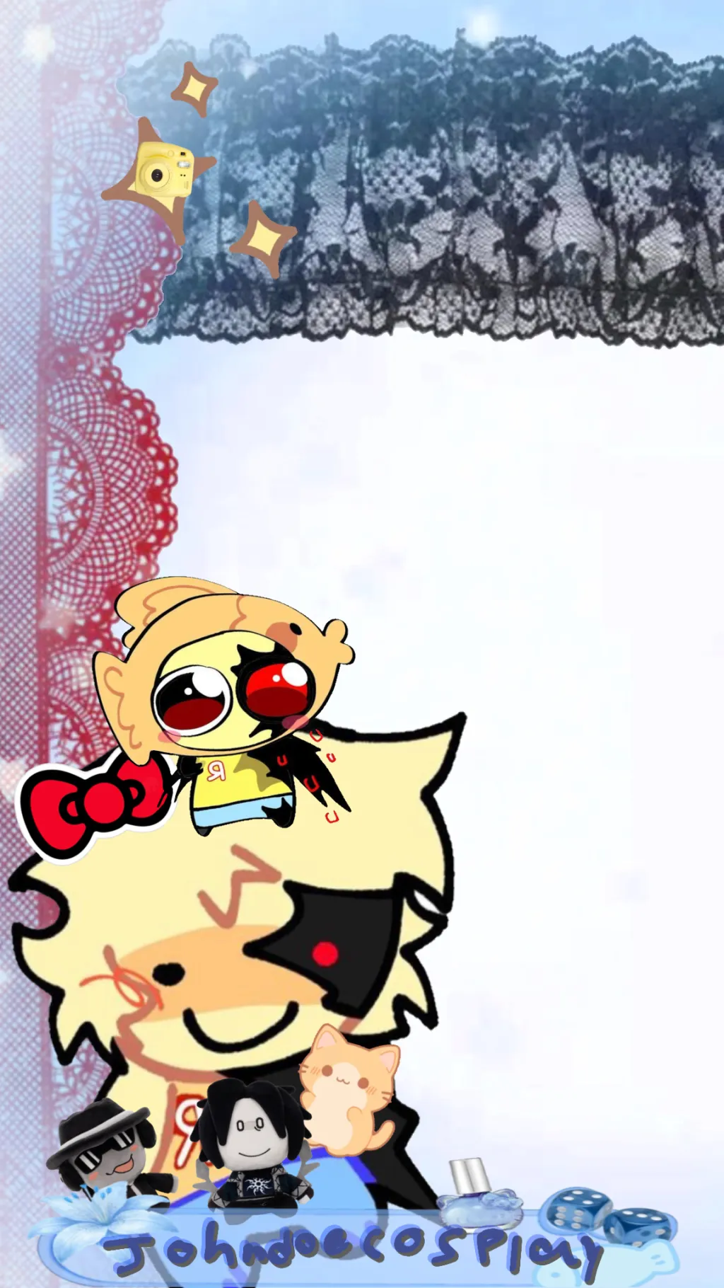 ai character: Johndoecosplay background