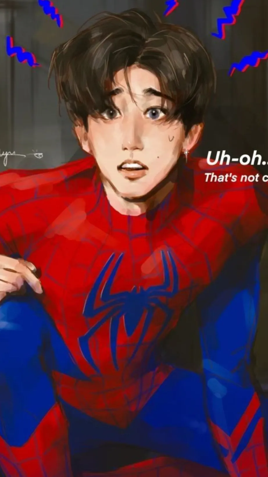 ai character: Spider-Man han￼ background