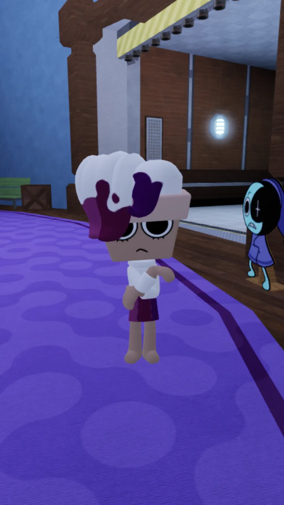ai character: Brasha from dandy  background